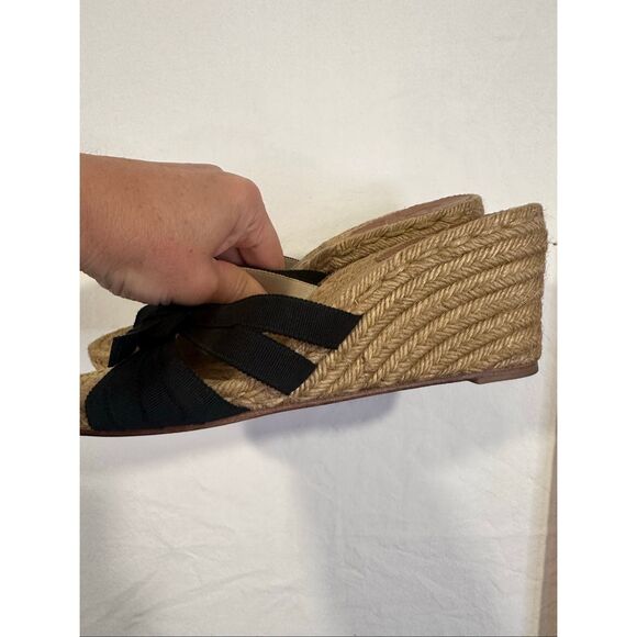 Christian LOUBOUTIN Black Cloth Espadrilles Wedges, Size 40 (10 US) - Picture 3 of 12
